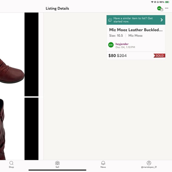 Miz Mooz Grey Leather Buckled Mid Pasha Boots Women's 41 NWOT - Picture 11 of 12